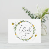 Bee Baby Shower Thank You サンキューカード (スタンド正面)