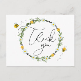 Bee Baby Shower Thank You ポストカード