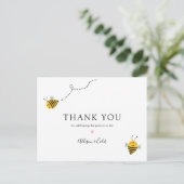 Bee Baby Shower Thank You ポストカード (スタンド正面)