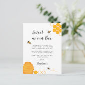 Bee Baby Shower Thank You  ポストカード (スタンド正面)