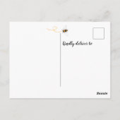 Bee Baby Shower Thank You  ポストカード (裏面)