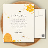 Bee Baby Shower Thank You ポストカード