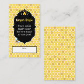 Bee Baby Shower Windeln Raffคลุม エンクロージャーカード (正面/裏面)