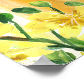 Bee Baby Shower yellow gender revealパーティー ポスター (角)