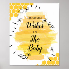 Bee Baby Showersによるベビーサイン ポスター