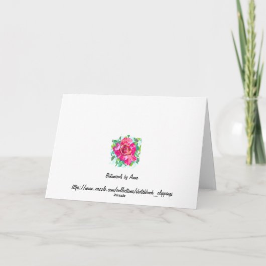 Bee Balm Blank Card サンキューカード (裏面)