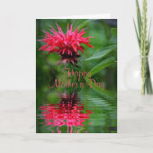 Bee Balm Reflection Mother's Day Card カード (正面)