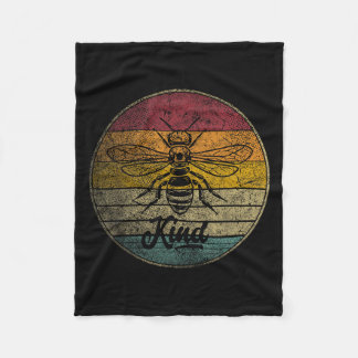 Bee Be Kind - ヴィンテージ ラブ 女性 子供 男性 レトロ グラフィック フリースブランケット