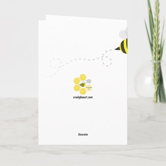 「BEE BETTER SOON」病気のBee Get Well Card カード (裏面)
