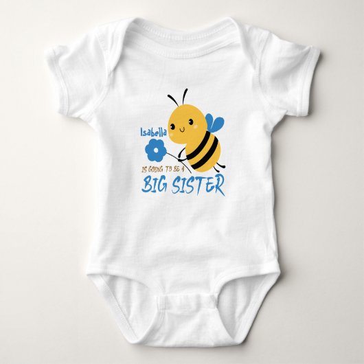 Bee Big Sister Pregnancy Announcement Toddler ベビーボディスーツ (正面)