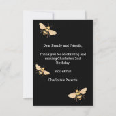 Bee Birthday Party サンキューカード (裏面)