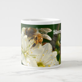 Bee & Blossom Macro | Personalized Name Mug ジャンボコーヒーマグカップ