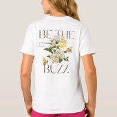  Bee Botanical Floral Save the Bees Gardener Gift Tシャツ (裏面)