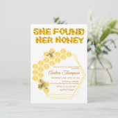 Bee Bridal Showerの招待 |ハチミツを見つけた 招待状 (スタンド正面)