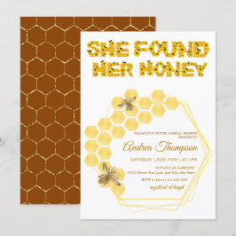 Bee Bridal Showerの招待 |ハチミツを見つけた 招待状