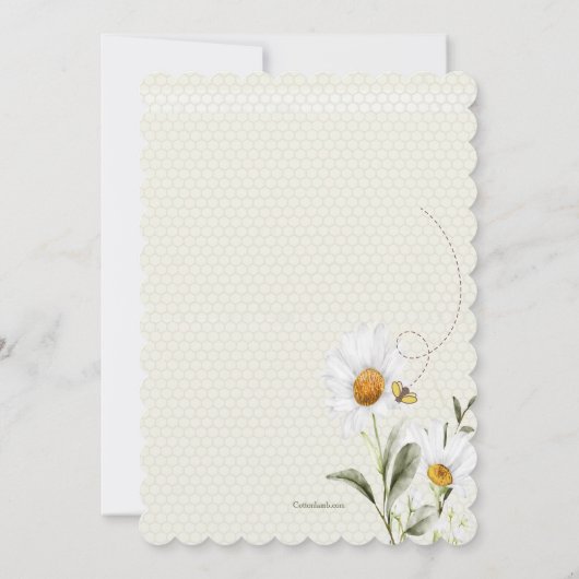 Bee Bridal Showerの招待 招待状 (裏面)