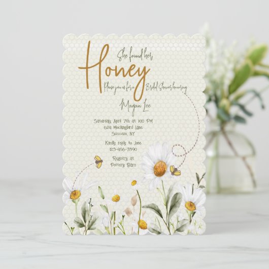 Bee Bridal Showerの招待 招待状 (スタンド正面)