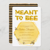 Bee Bridal Showerの招待 |蜂へ 招待状 (正面/裏面)