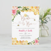 Bee Bridal Shower Invitation 招待状 (スタンド正面)