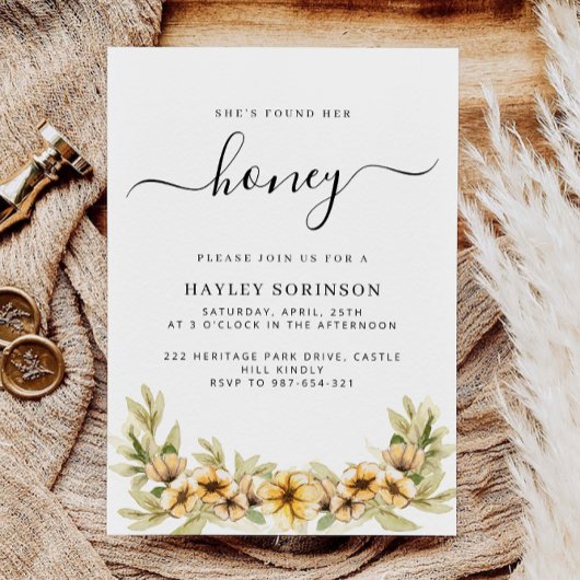 Bee Bridal Shower Invitation, Honey Bee招待状 招待状