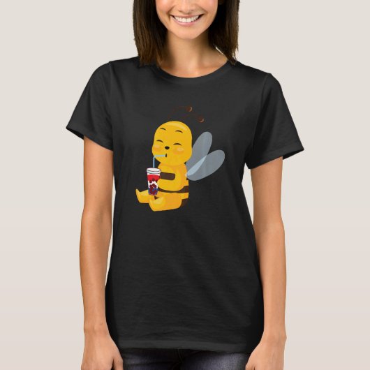 Bee Bubble Tea 7月4日アメリカ国旗 Tシャツ (正面)