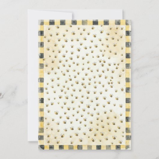 Bee Bug Boy Baby Shower 招待状 (裏面)