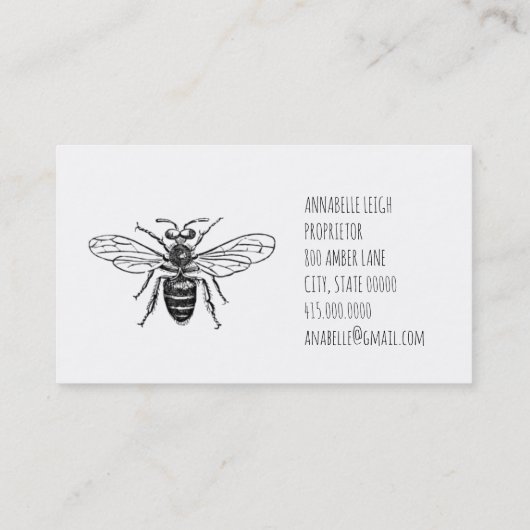 Bee BusinessおよびProfileカード 名刺 (裏面)