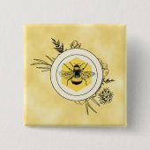 Bee Button 缶バッジ (正面)