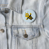 Bee cartoon button 缶バッジ (インサイチュ)