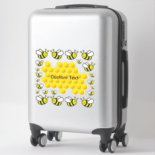 Bee Cartoon Collectionスタンプ シール (スーツケース)