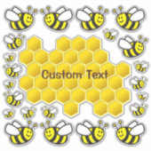 Bee Cartoon Collectionスタンプ シール (正面)