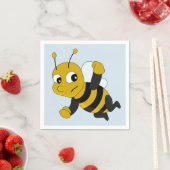 Bee cartoon napkins スタンダードカクテルナプキン (インサイチュ)