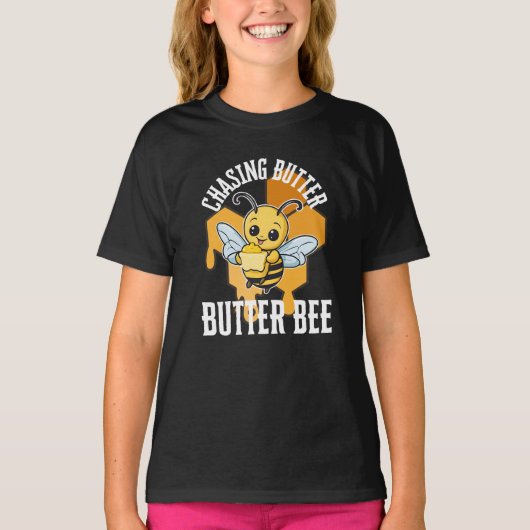 Bee, Chasing Butter - Butter Bee Tシャツ (正面)