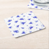 Bee Coaster – 手描きアート、母への贈り物 スクエアペーパーコースター (アングル)