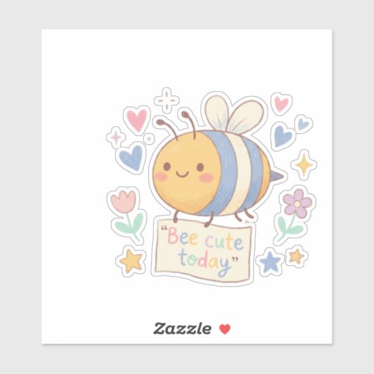 Bee Cute Today' Positive Affirmation for teachers  シール (シート)