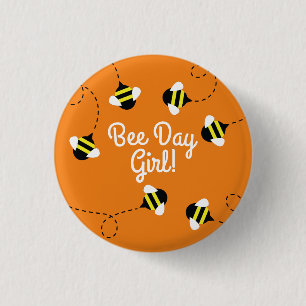 Bee Day 1st誕生日ボタンピン 缶バッジ