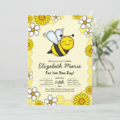 Bee Day Birthday Party Kids 招待状 (スタンド正面)