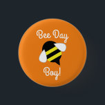 Bee Day Birthday Party Kids 缶バッジ<br><div class="desc">可愛いキッズビー子供へデイ誕生日パーティーは子供にとって可愛い！特に素晴らし1歳の誕生日や幼児のために！</div>