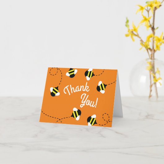 Bee Day Thank You 1st Birthday Card カード (黄色い花)