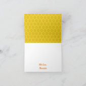 Bee Day Thank You 1st Birthday Card カード (内部)