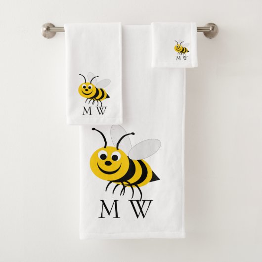 Bee Design Monogrammed バスタオルセット (インサイチュ)