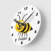 Bee Design Personalised ラウンド壁時計 (傾斜)