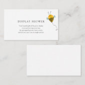 Bee Displayベビーシャワー挿入カード エンクロージャーカード (正面/裏面)