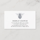 Bee Displayベビーシャワー挿入カード エンクロージャーカード (正面)