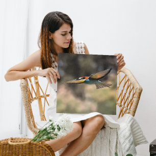 Bee Eater In Flight Realistic Artwork キャンバスプリント