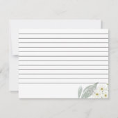 Bee Floral | ブライダルシャワー レシピ カード (裏面)