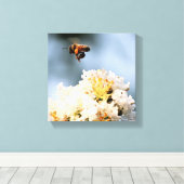 Bee Floral  Canvas Print キャンバスプリント (インサイチュ (ウッドフロア))