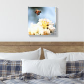 Bee Floral  Canvas Print キャンバスプリント (インサイチュ (寝室))