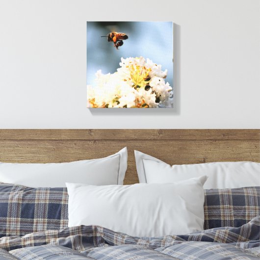 Bee Floral  Canvas Print キャンバスプリント (インサイチュ (寝室))
