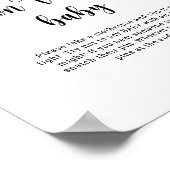 Bee floral - Don't say baby  ポスター (角)